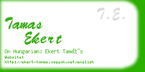 tamas ekert business card